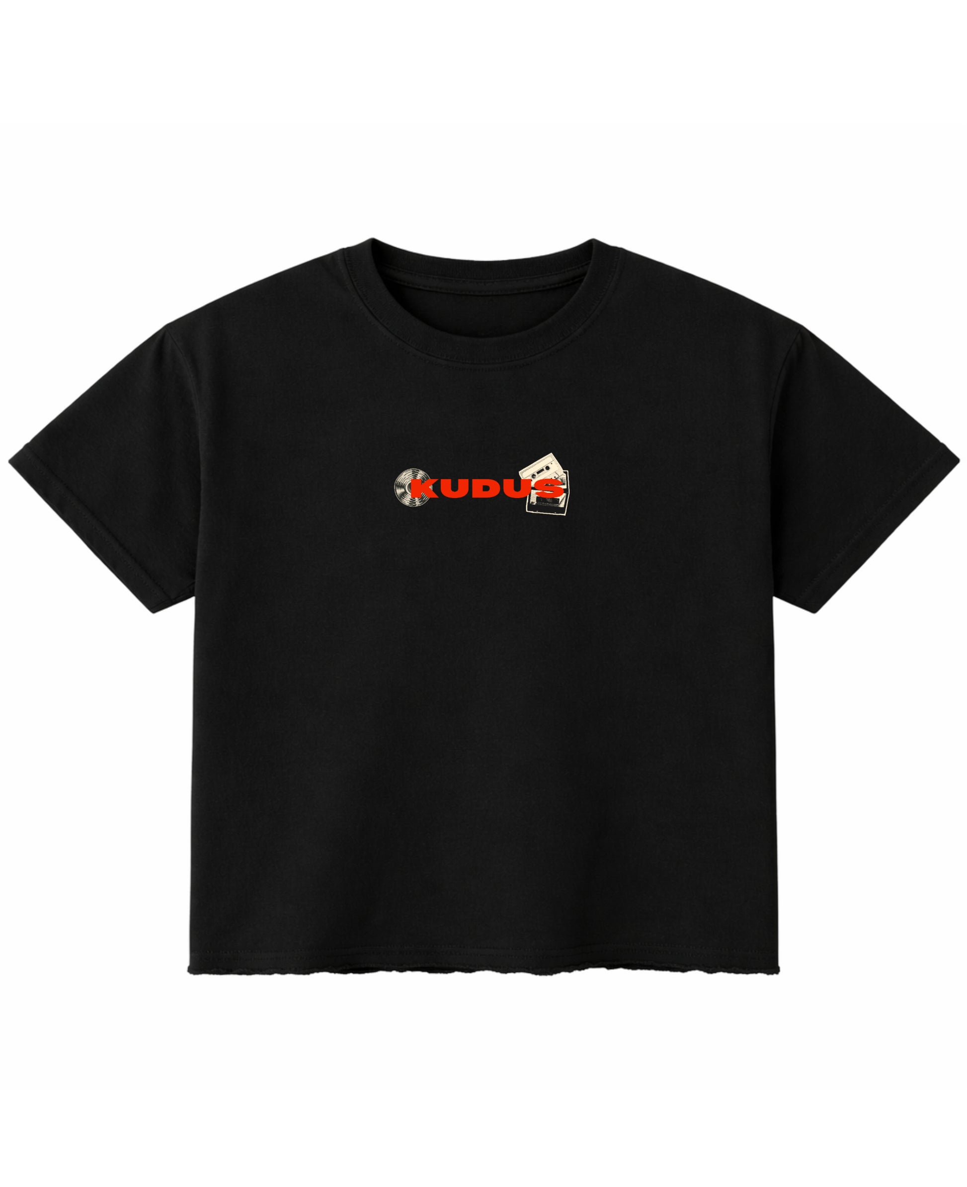 Black Boxy Fit T-shirt Front Design
