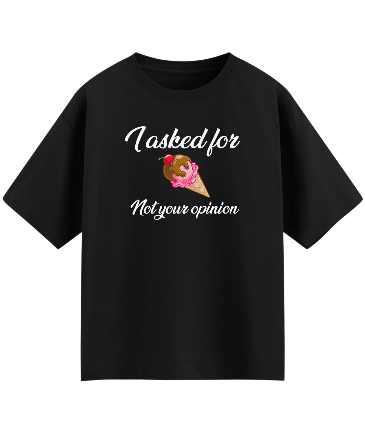 Black Oversized T-shirt Front Design