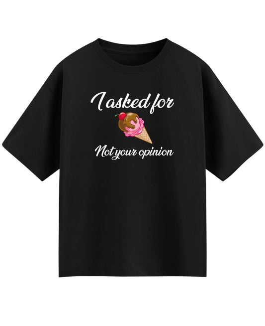 Black Oversized T-shirt Front Design