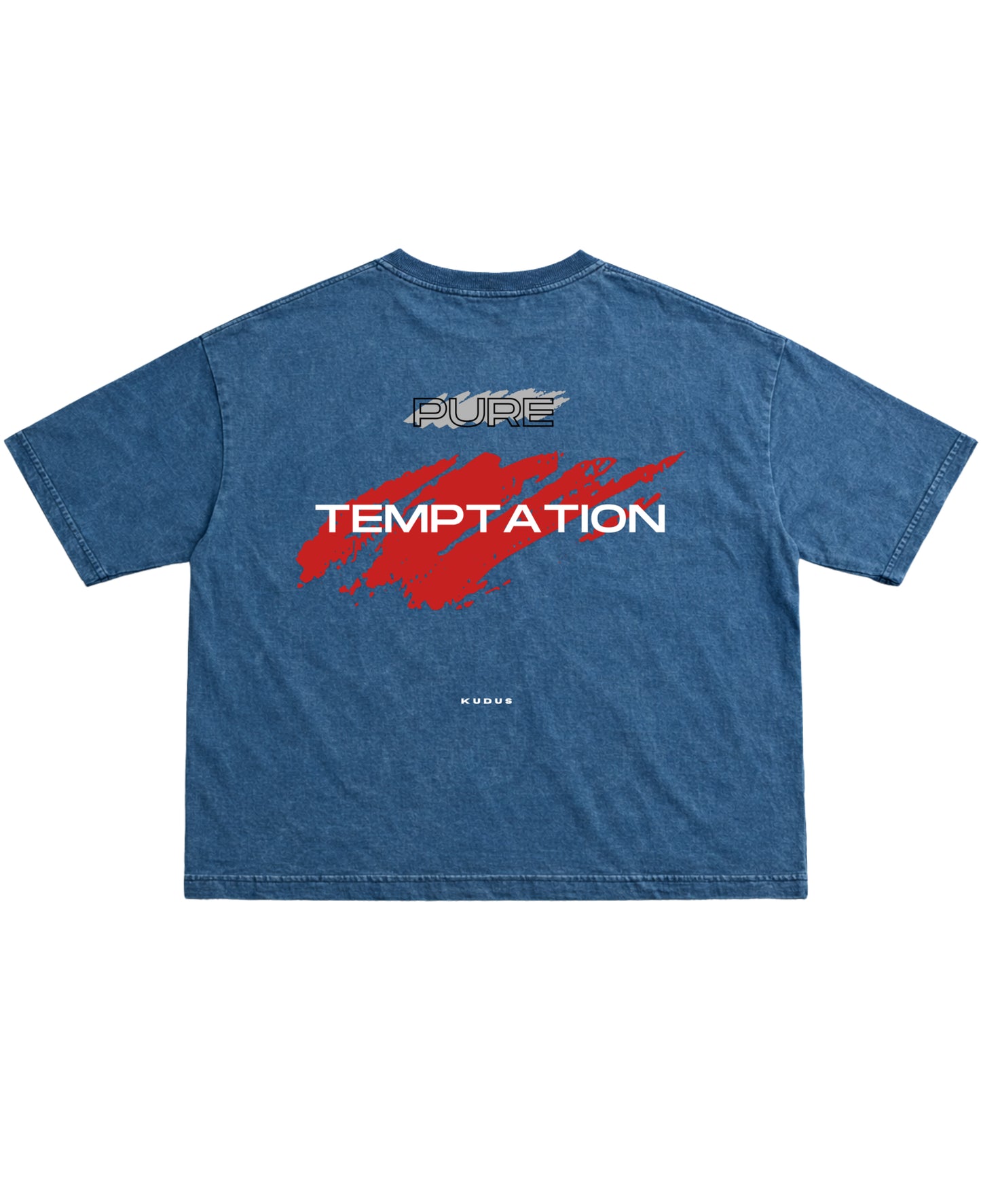 Denim Wash Boxy Fit T-shirt Back Design