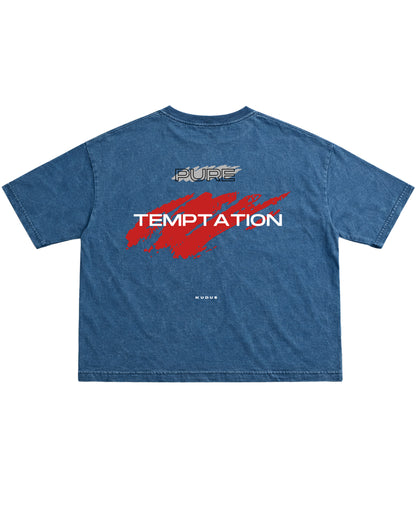 Denim Wash Boxy Fit T-shirt Back Design