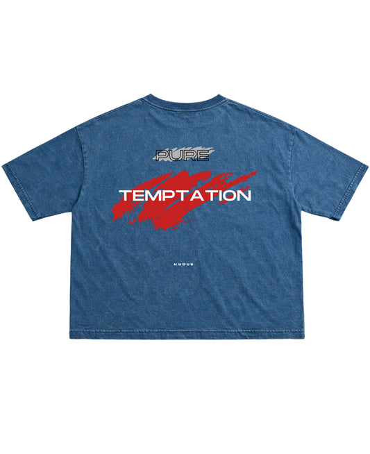 Denim Wash Boxy Fit T-shirt Back Design