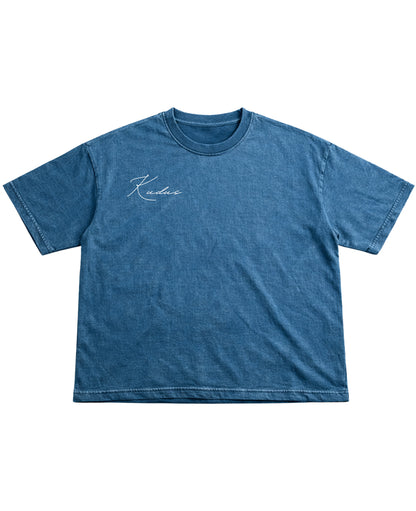 Denim Wash Boxy Fit T-shirt Front Design