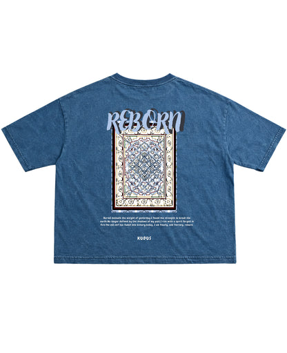 Denim Wash Boxy Fit T-shirt Back Design