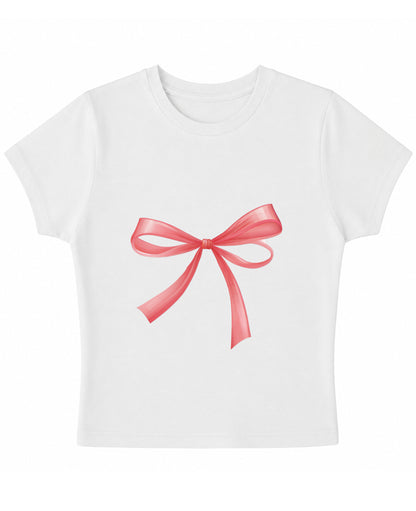 White Baby Tee Front Design