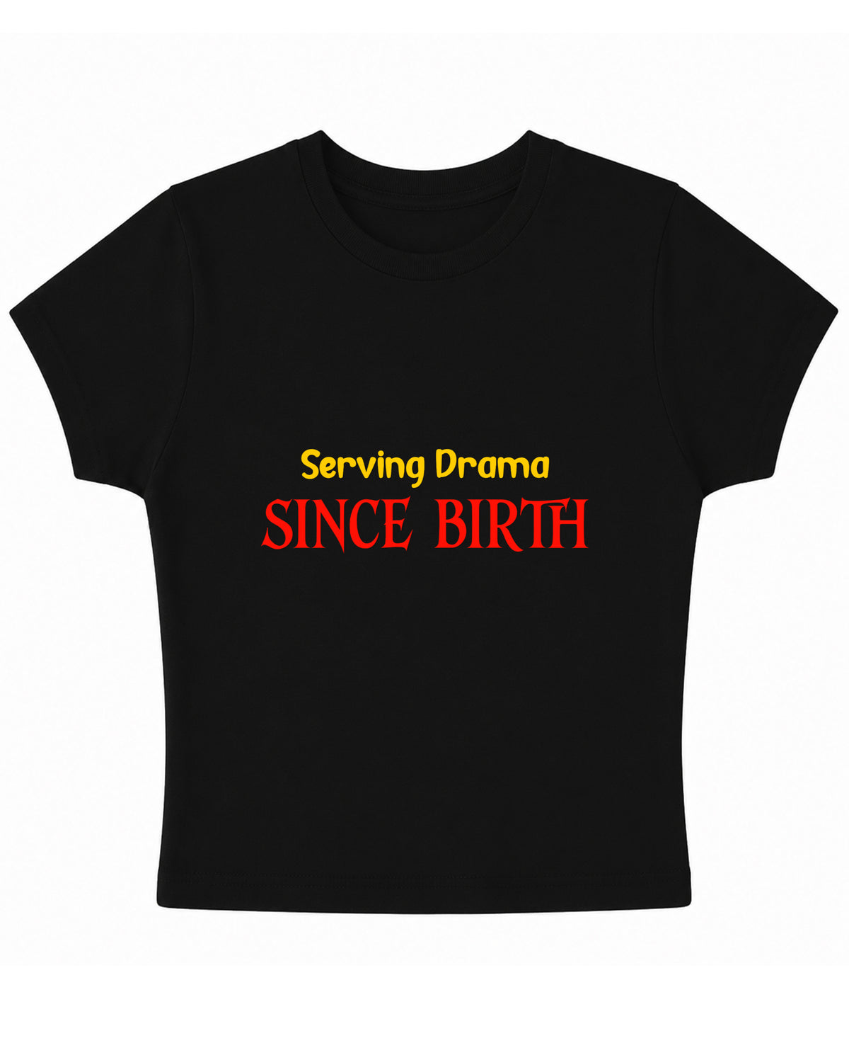 Black Baby Tee Front Design