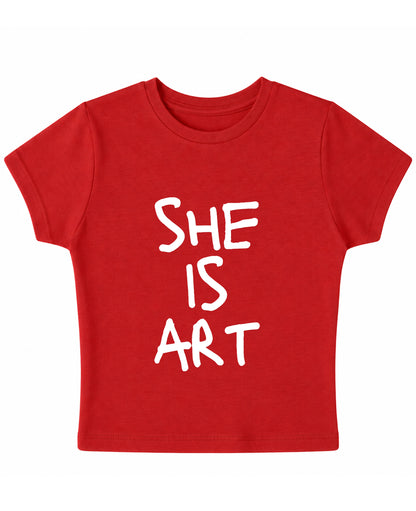 Red Baby Tee Front Design