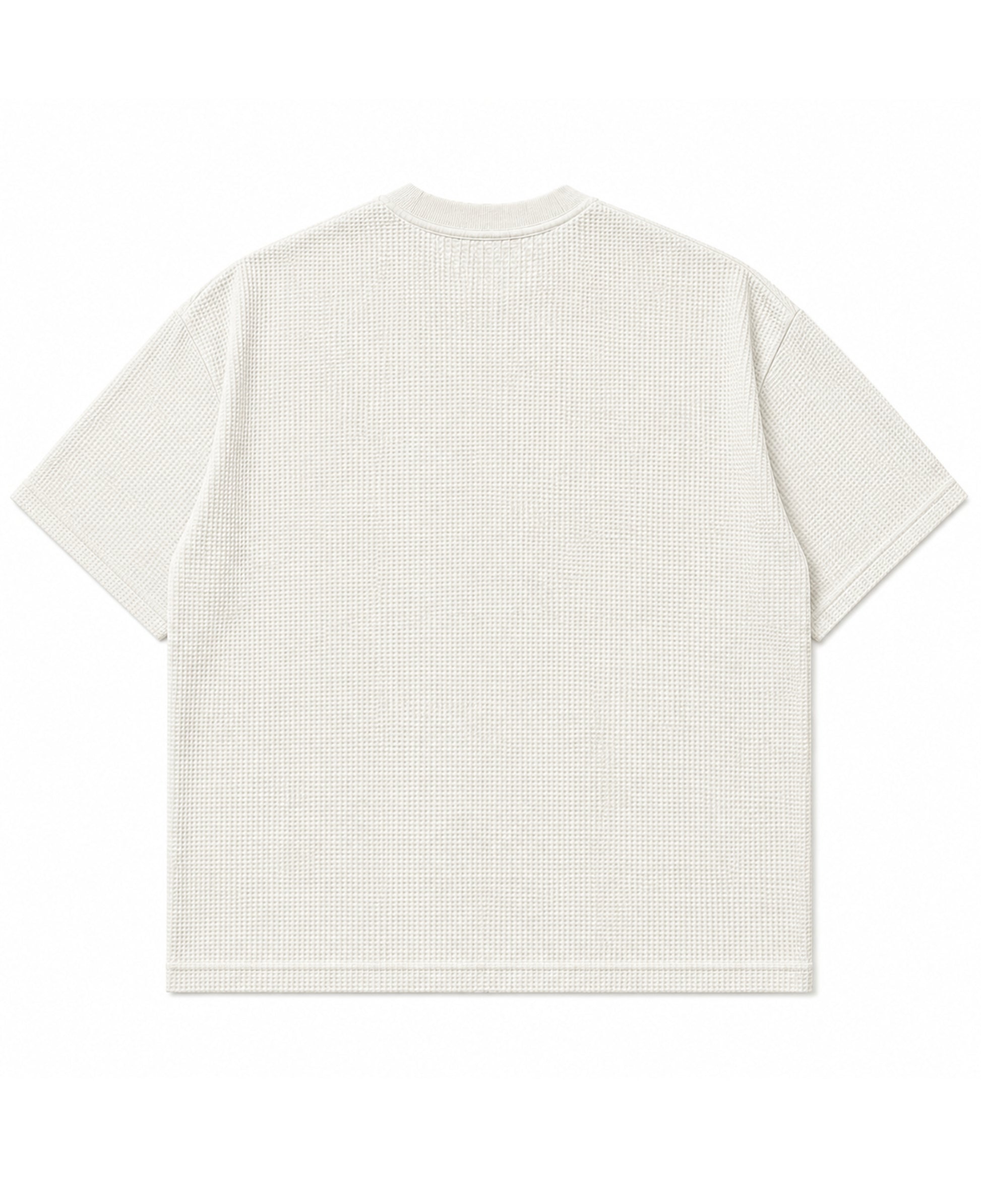 Off-white waffle boxy fit Back Design