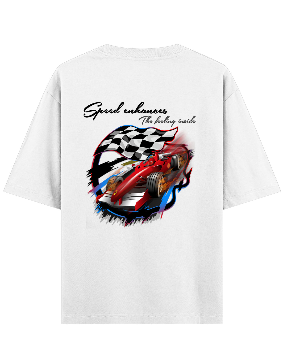 White Oversized T-shirt Back Design