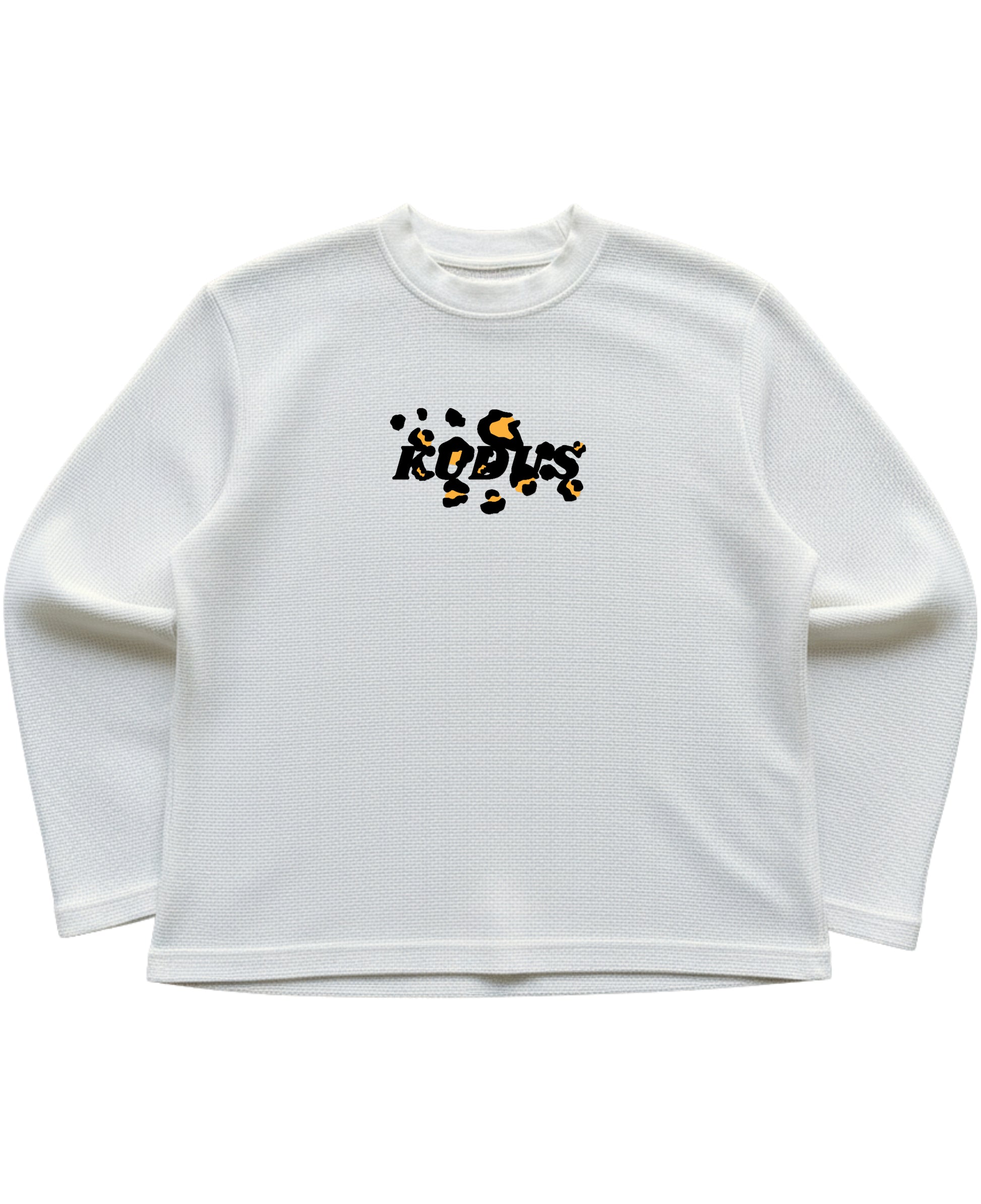Off-white waffle knit oversized full-sleeve Front Design
