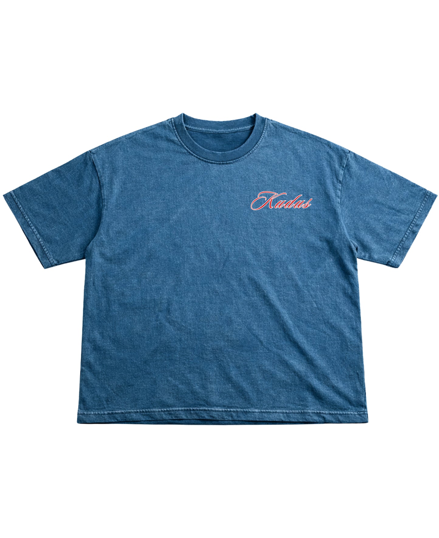 Denim Wash Boxy Fit T-shirt Front Design