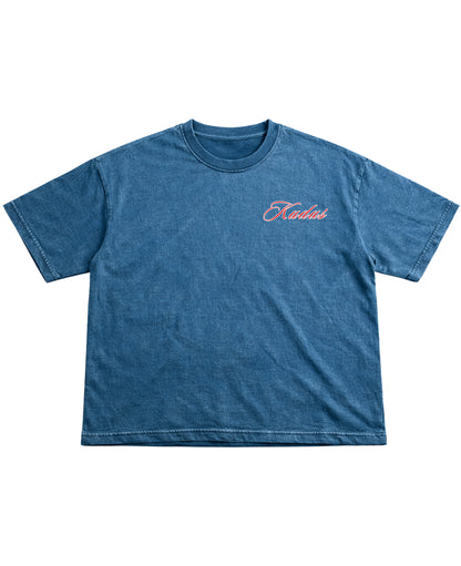 Denim Wash Boxy Fit T-shirt Front Design