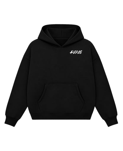 Black Boxy Hoodie Front Design