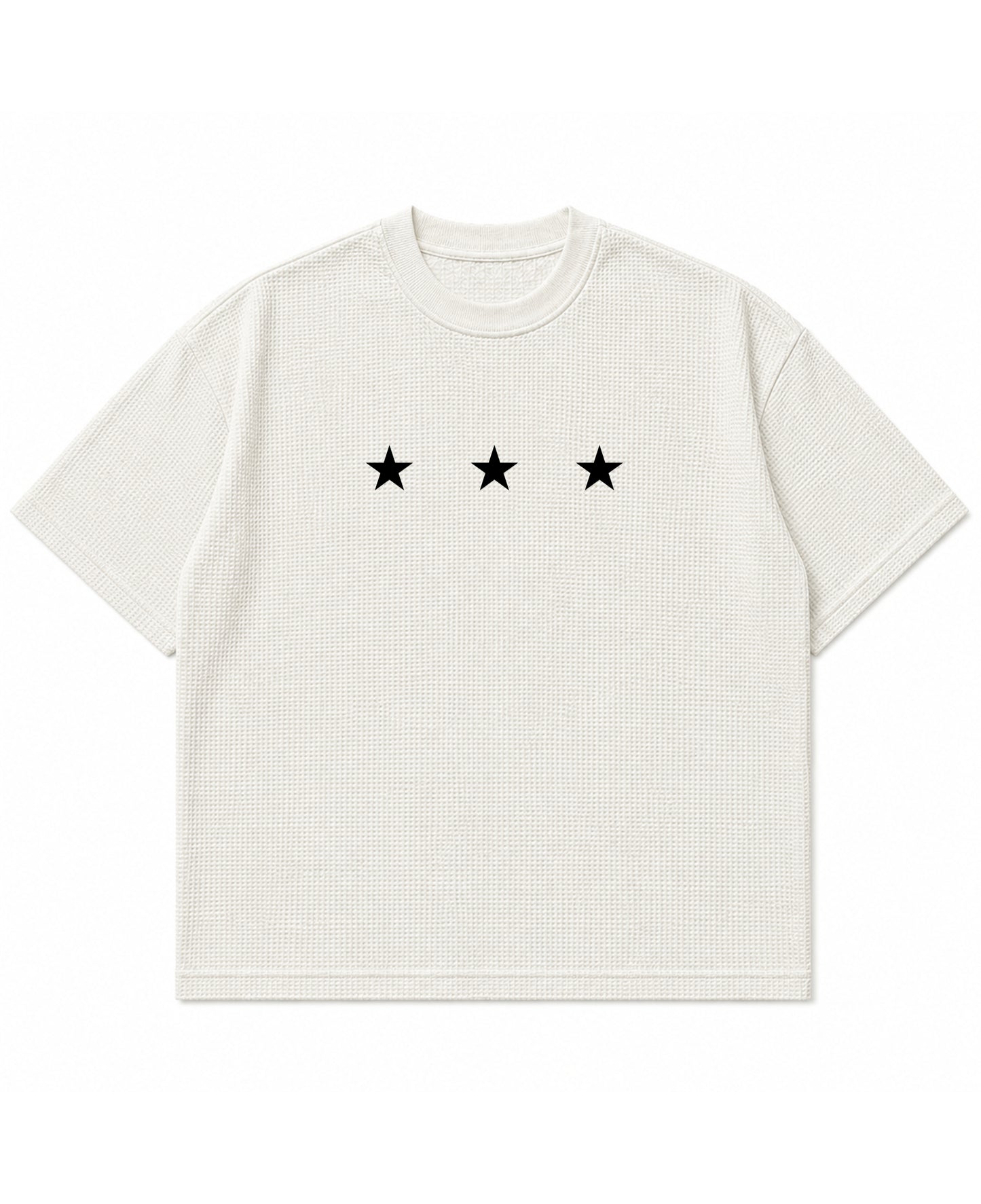 Off-white waffle boxy fit Front Design