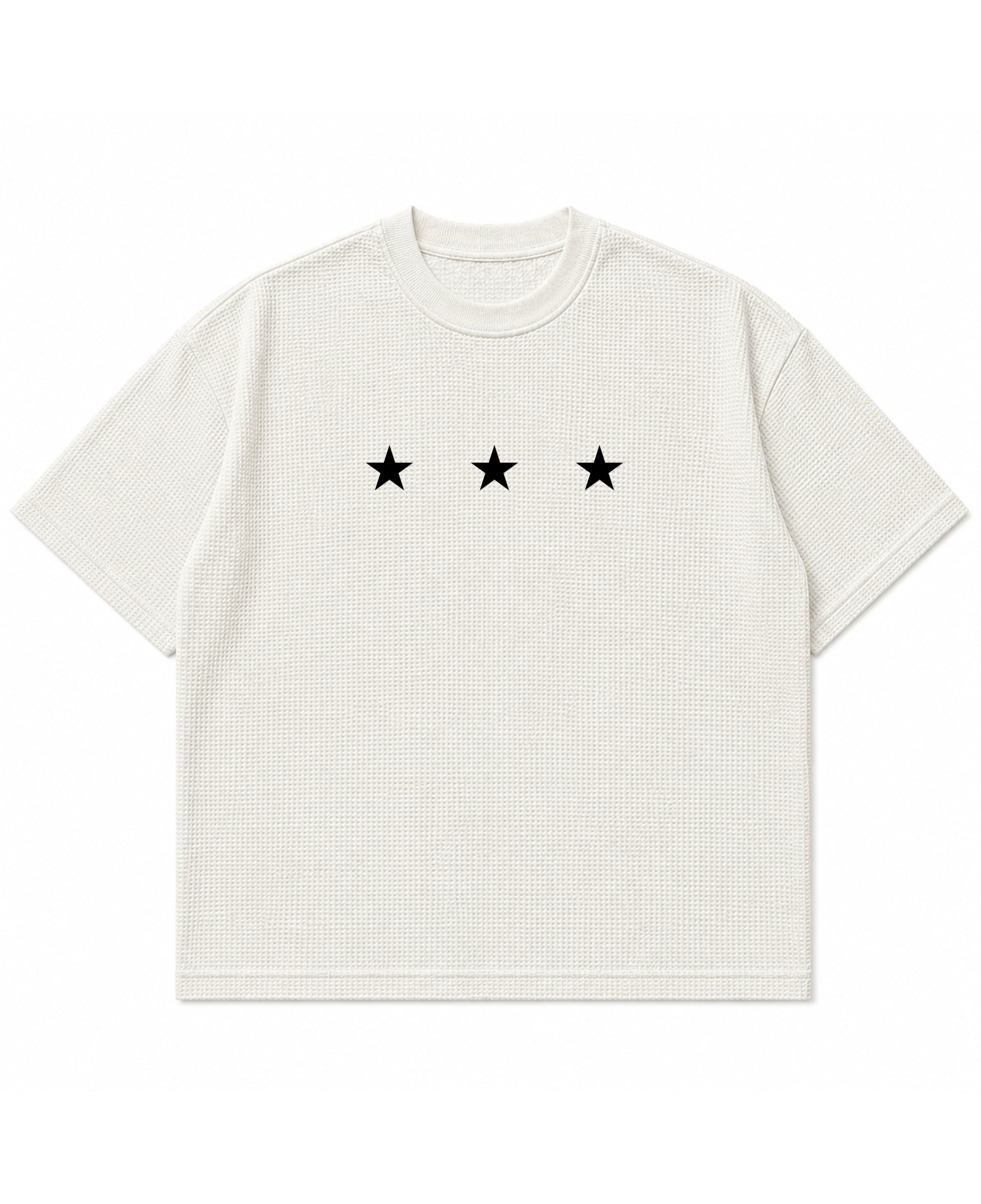 Off-white waffle boxy fit Front Design