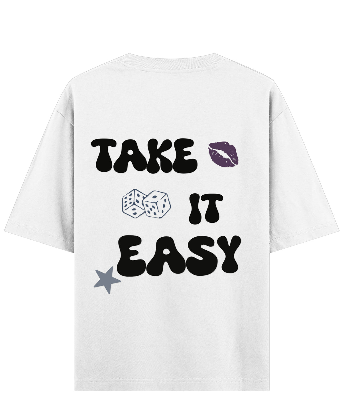 White Oversized T-shirt Back Design