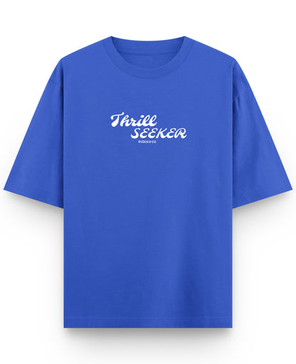 Royal Blue Oversized T-Shirt Front Design