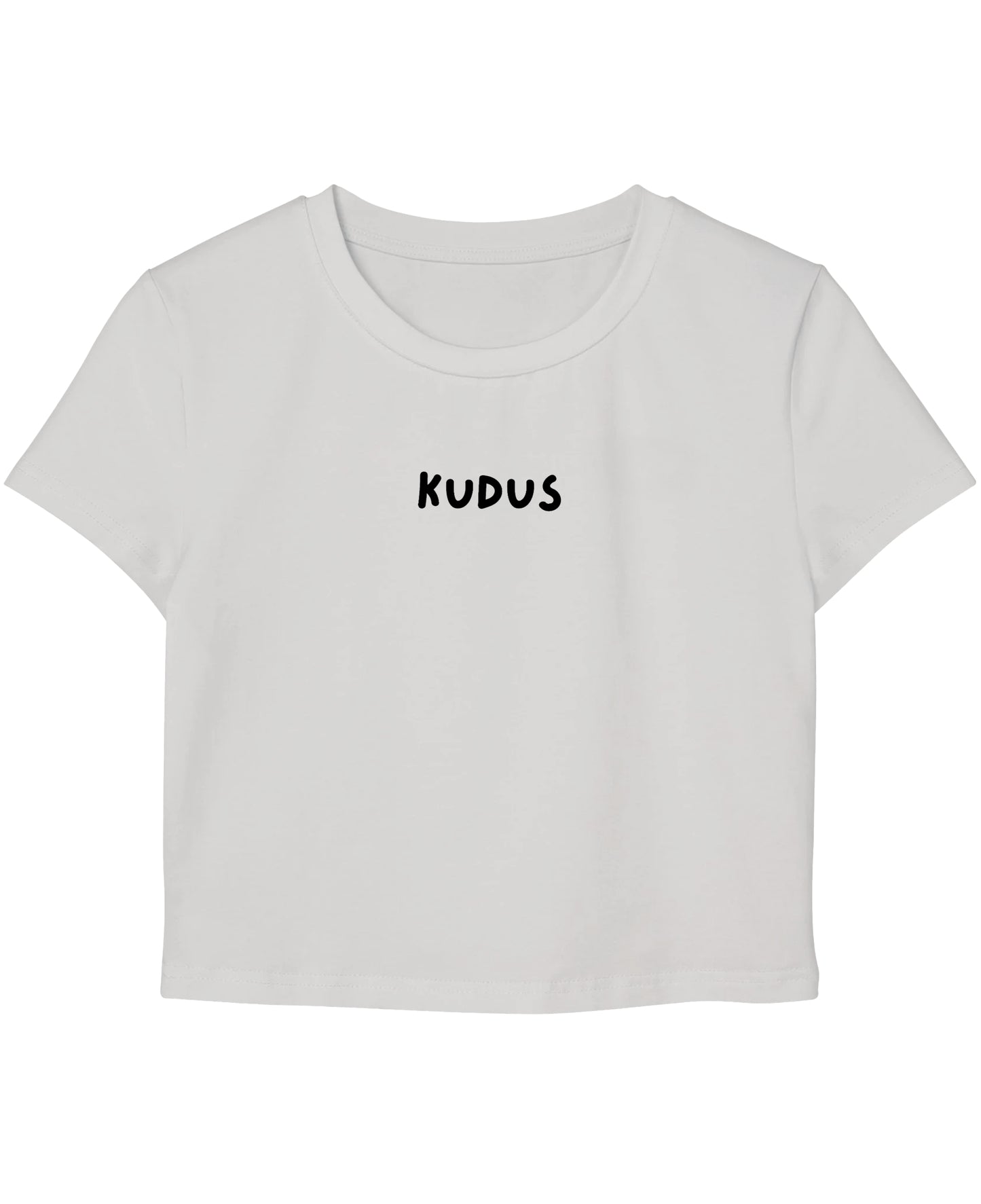 White Baby Tee Front Design