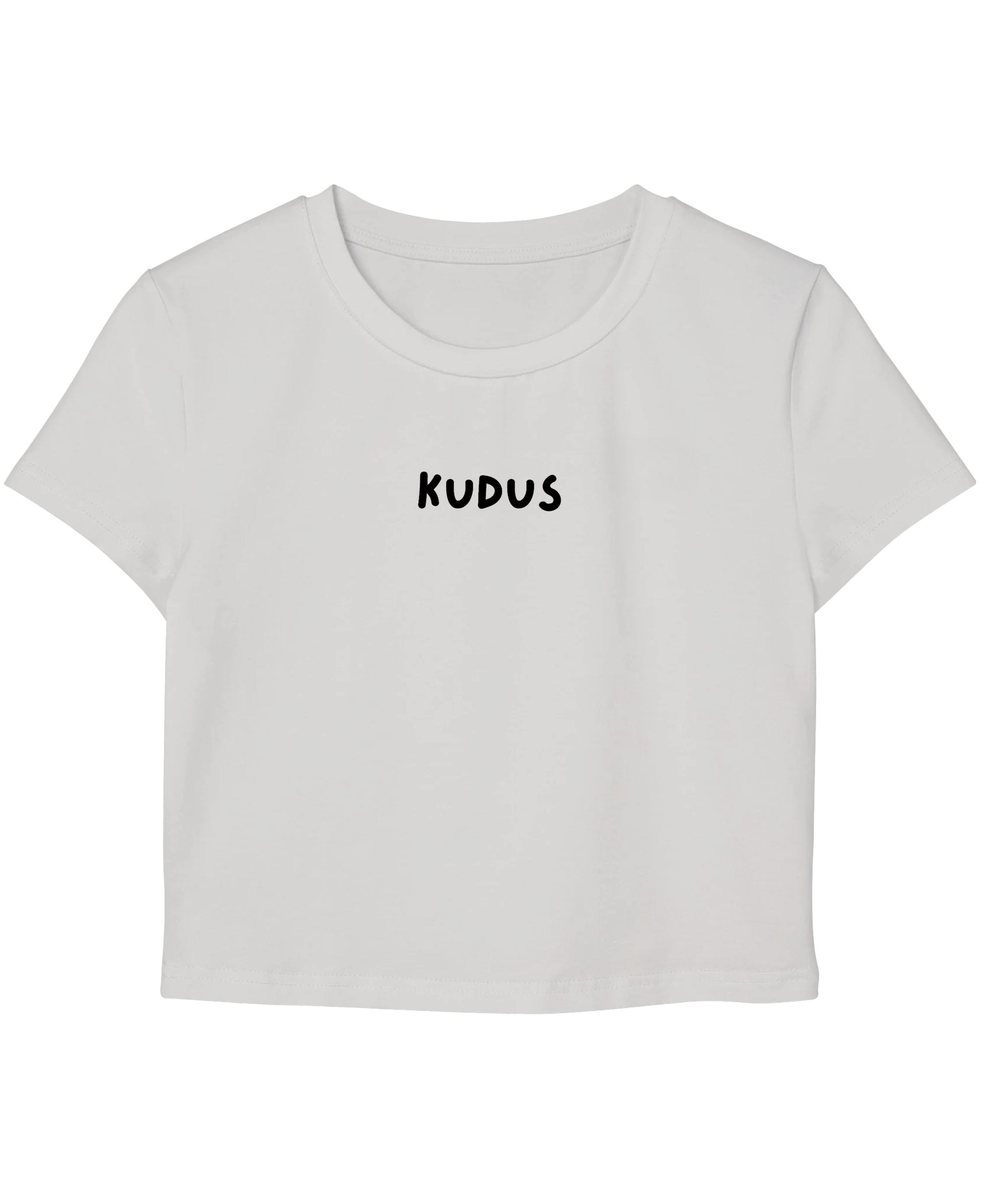 White Baby Tee Front Design
