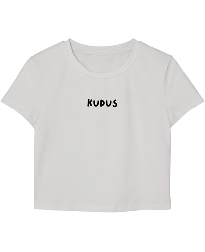 White Baby Tee Front Design