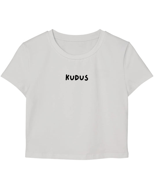 White Baby Tee Front Design