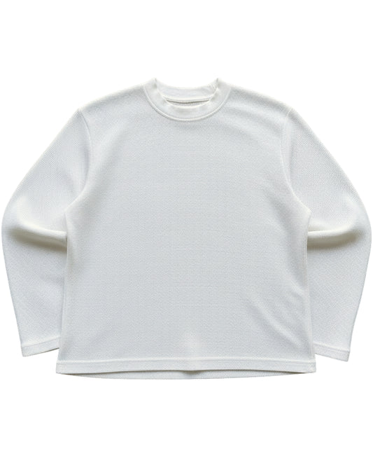 Off-white waffle knit oversized full-sleeve Front Design
