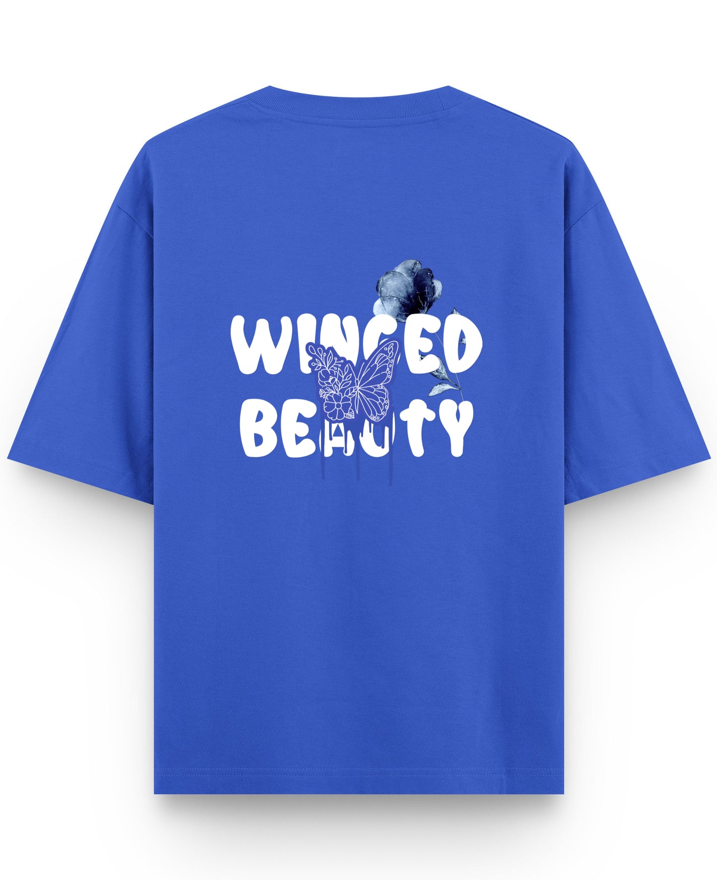 Royal Blue Oversized T-Shirt Back Design