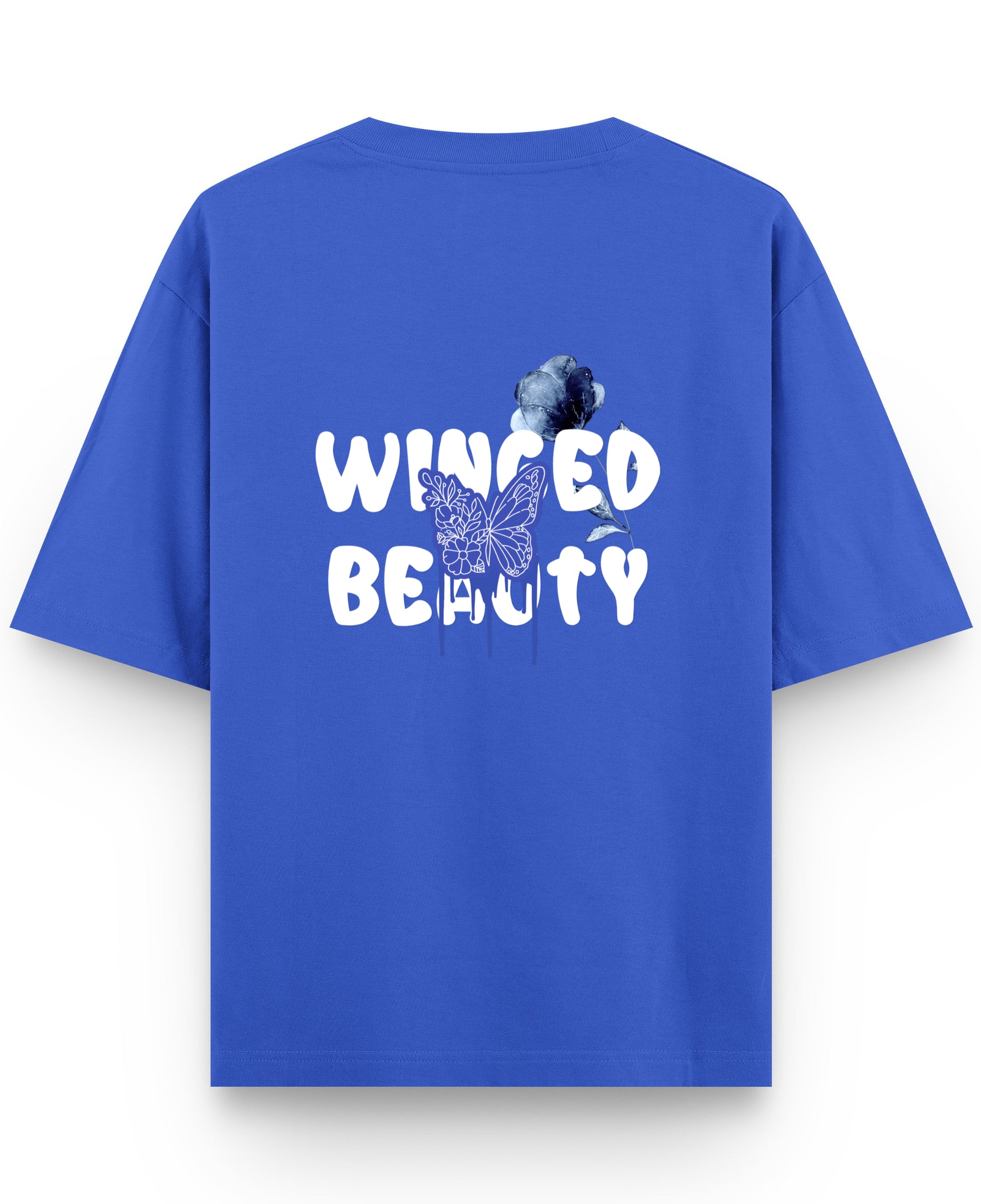 Royal Blue Oversized T-Shirt Back Design