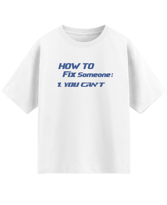 White Oversized T-shirt Front Design