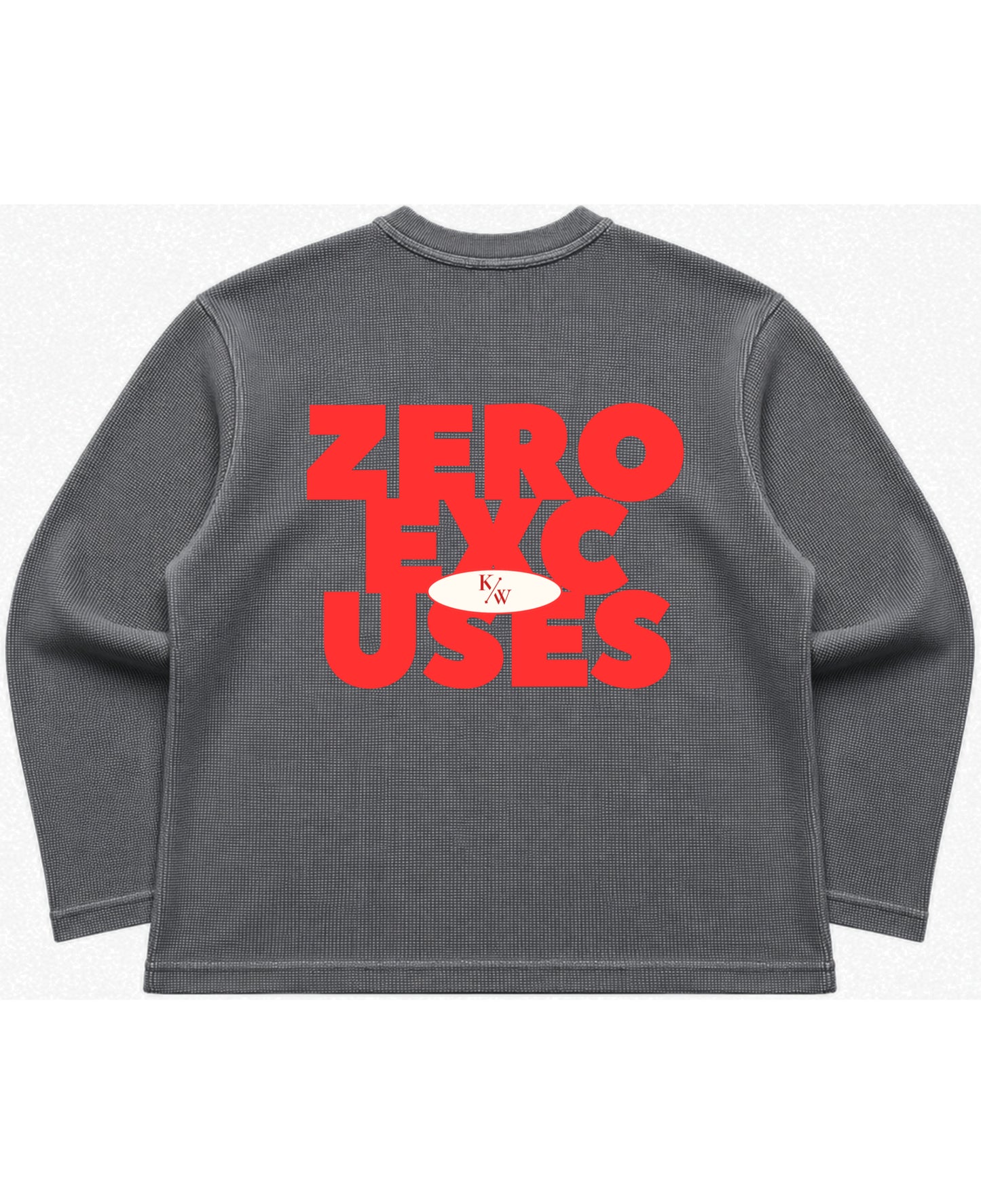 Acidwash waffle knit oversized full-sleeve Back Design