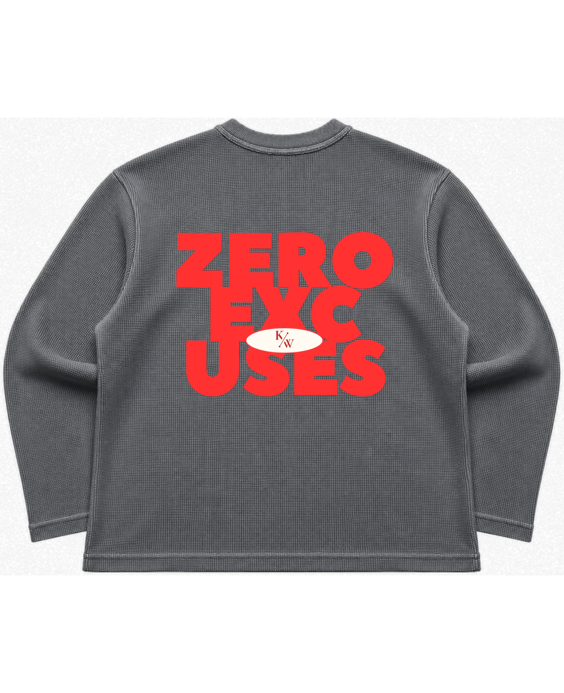 Acidwash waffle knit oversized full-sleeve Back Design
