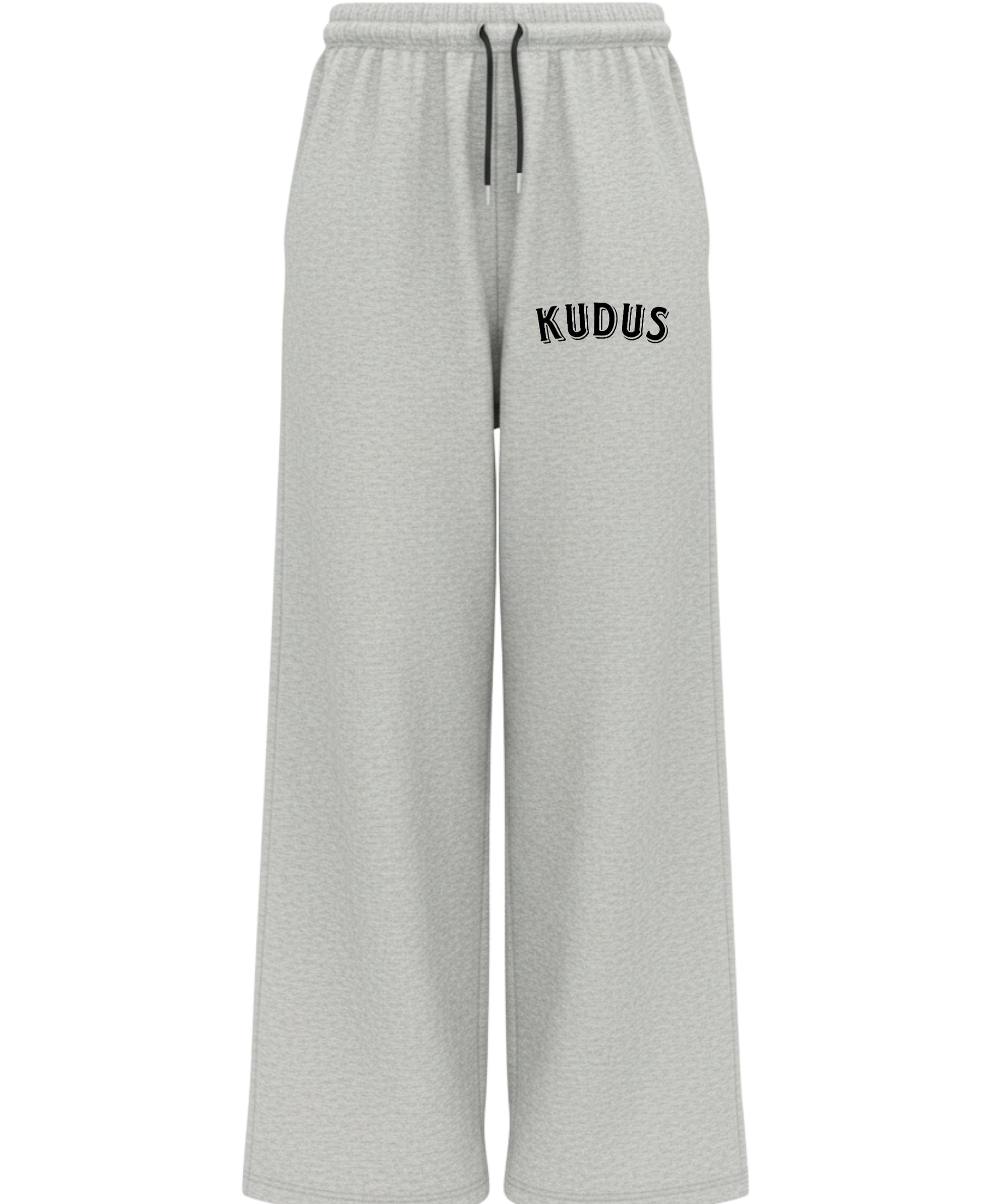 Grey Cotton Joggers Front Design