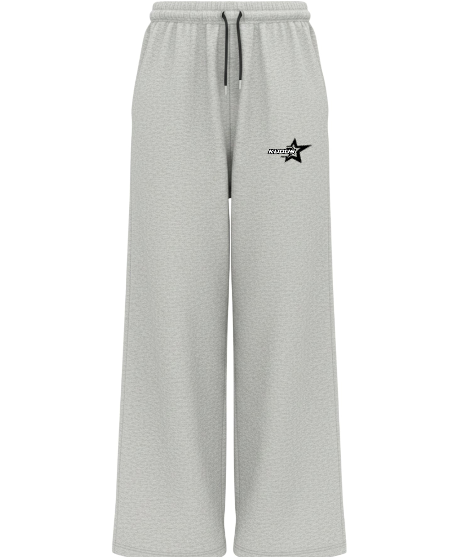 Grey Cotton Joggers Front Design