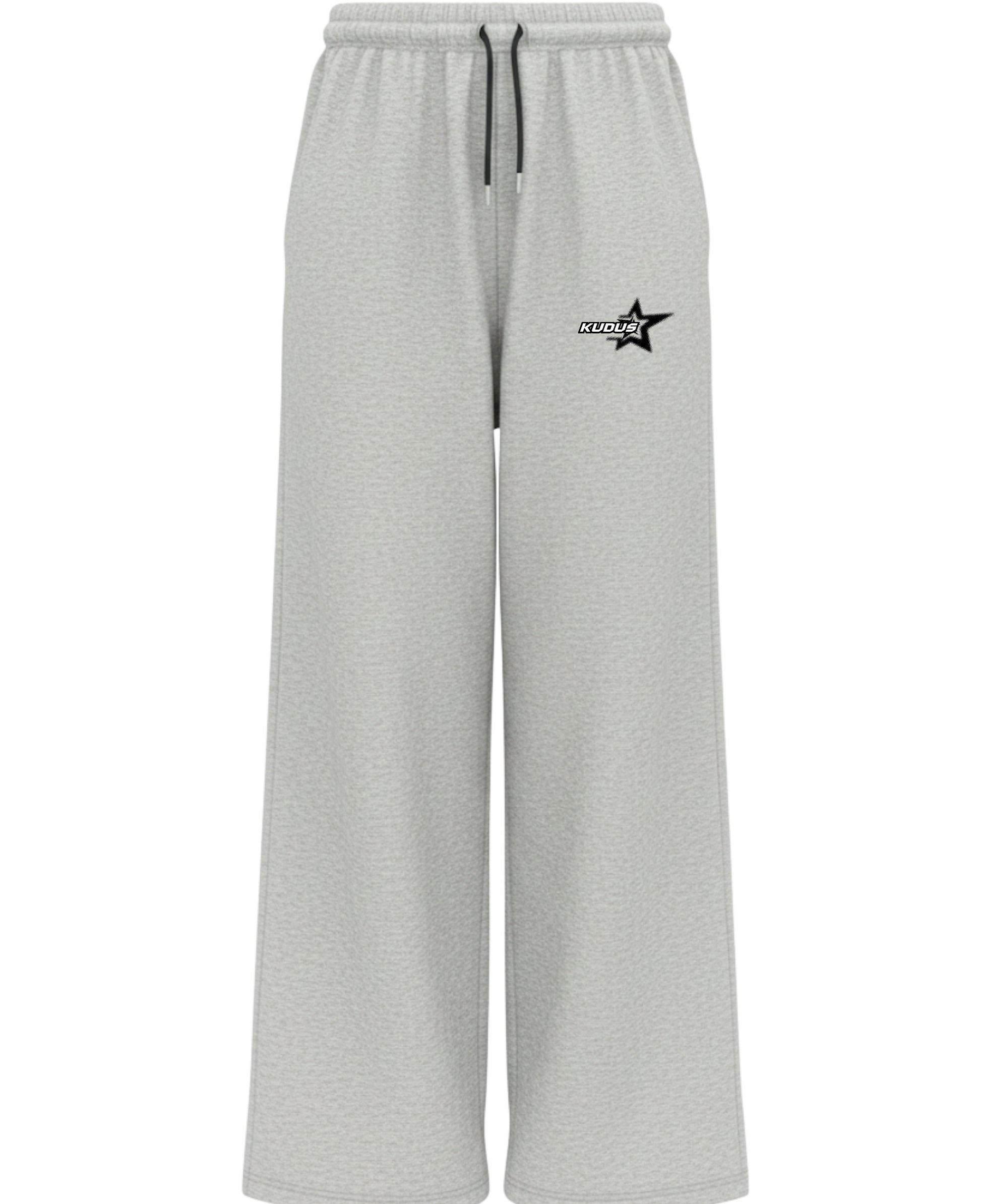 Grey Cotton Joggers Front Design