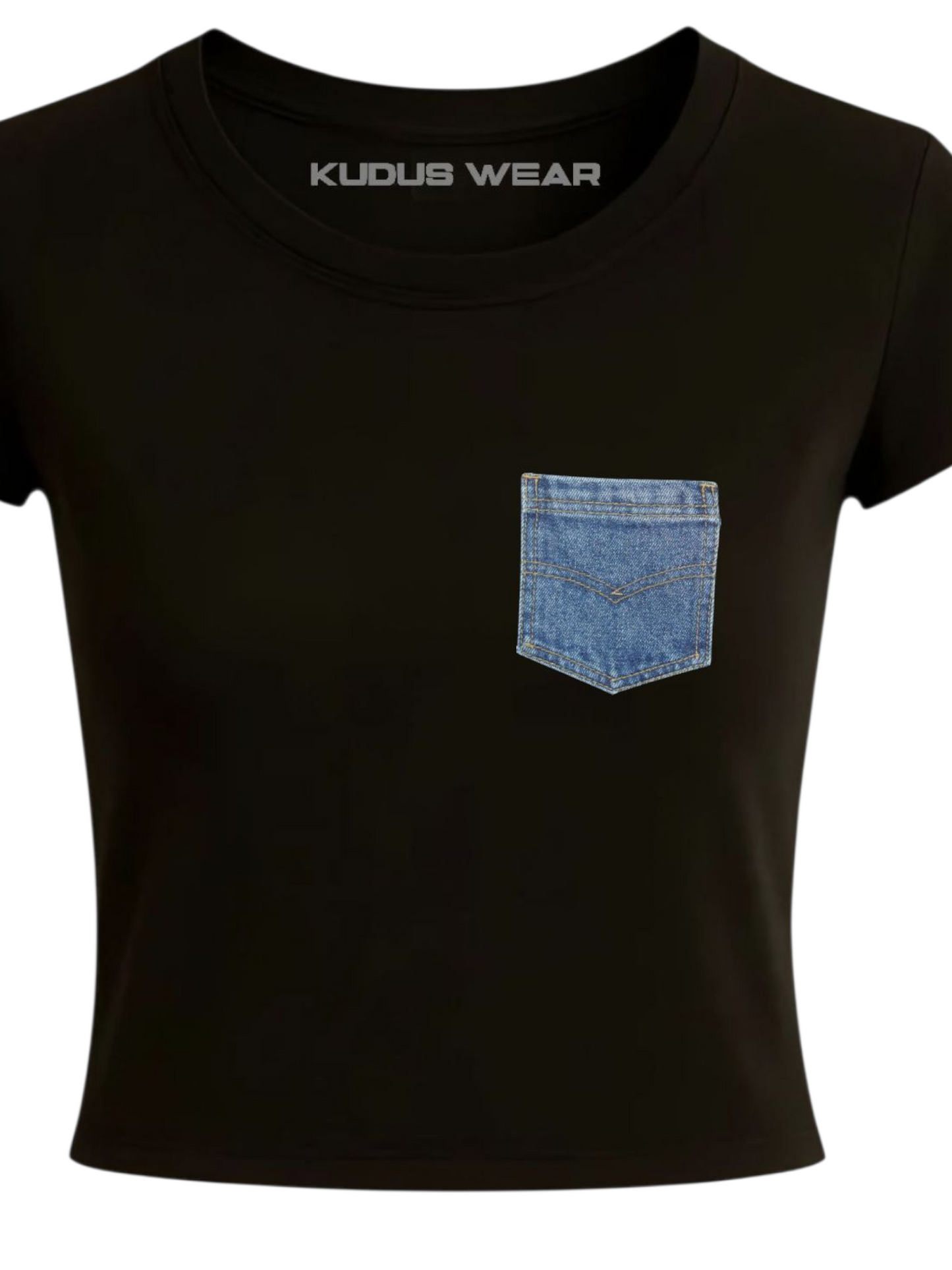 JEANS POCKET PRINT Crop Top
