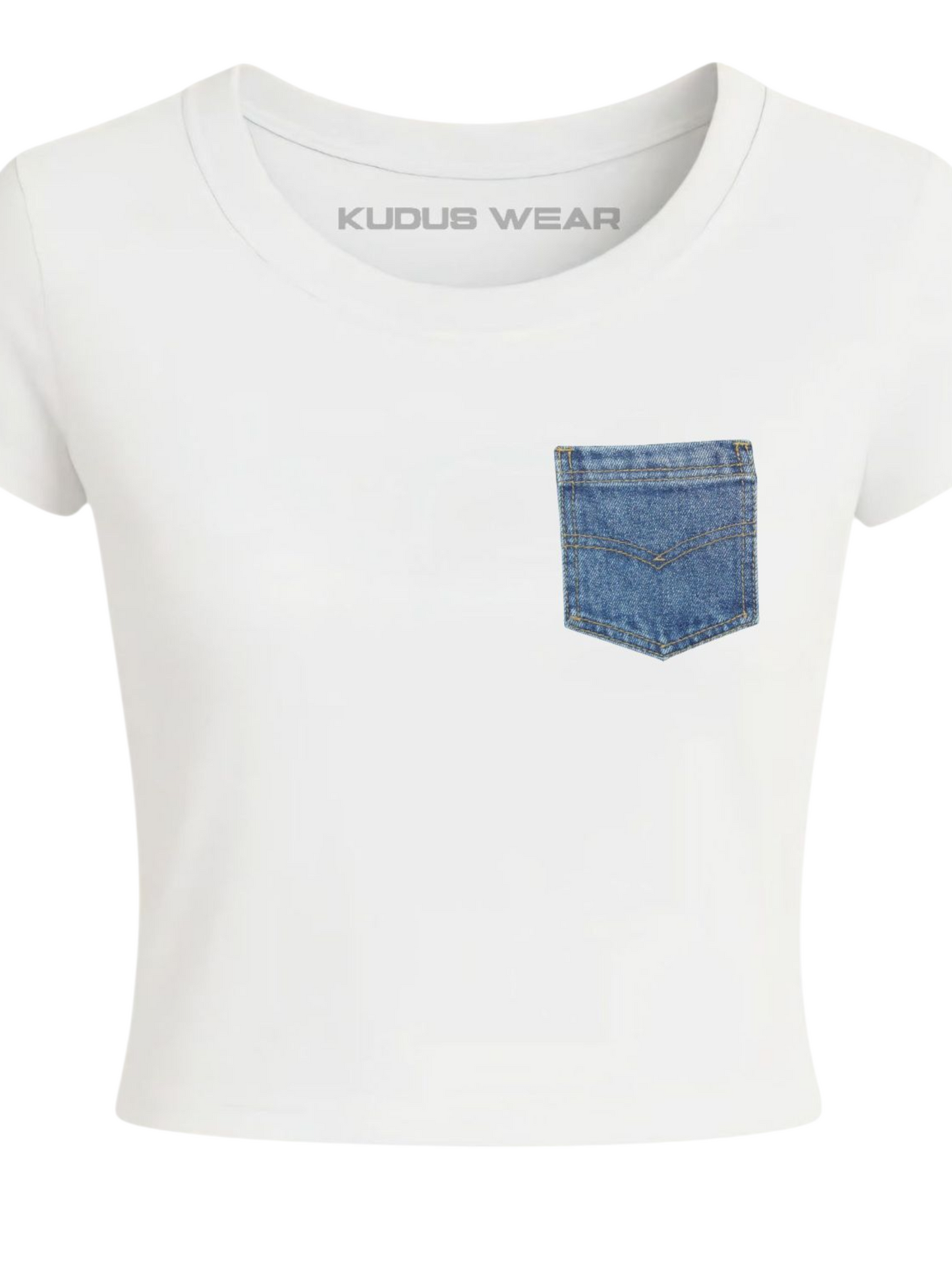 JEANS POCKET PRINT Crop Top