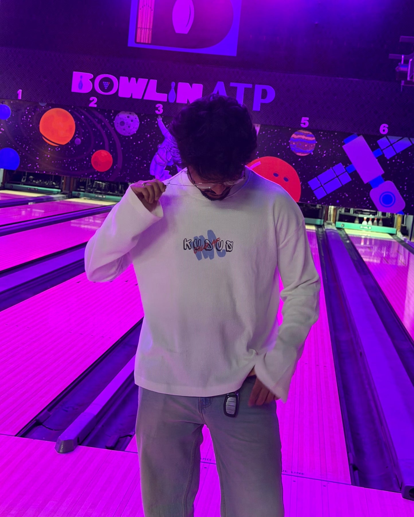 COLD AF White Waffle Knit