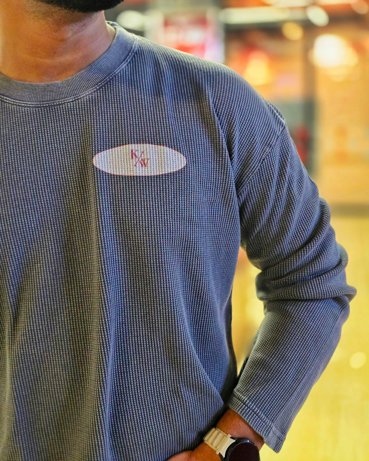 Zero Excuses Grey Wash Waffle Knit