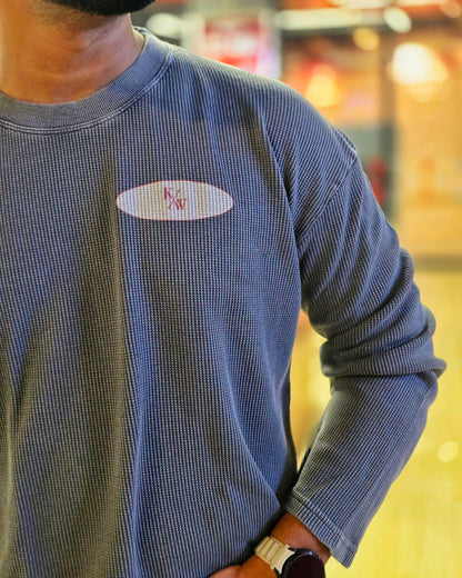 Zero Excuses Grey Wash Waffle Knit