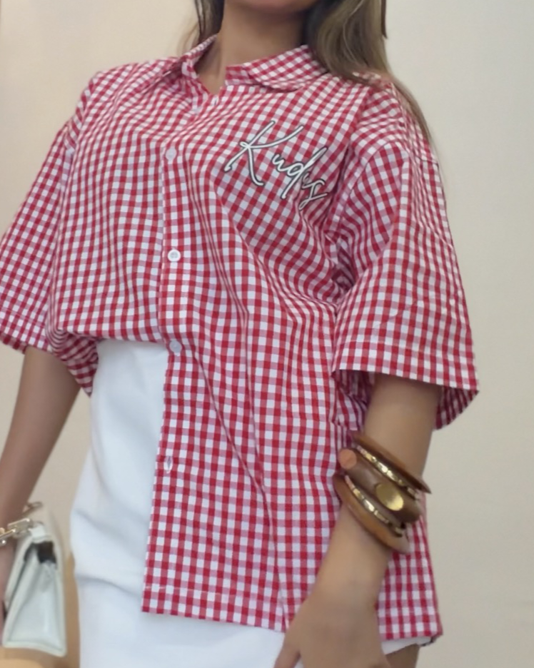 With Love Reddish Pink Half Sleeve Shirt [ Unisex ]