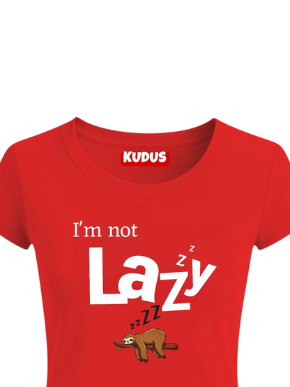 I'm Not Lazy Baby Crop Top For Women