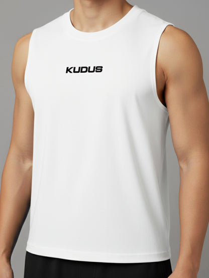 ULTRASOFT WHITE SLEEVELESS VESTS