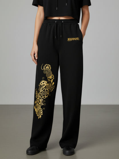 Golden Flower Baggy Joggers
