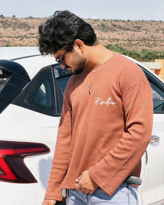 Brownish Waffle Knit